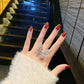 high-grade copper inlaid butterfly zircon stone ring - The Jewellery House