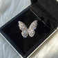 high-grade copper inlaid butterfly zircon stone ring - The Jewellery House