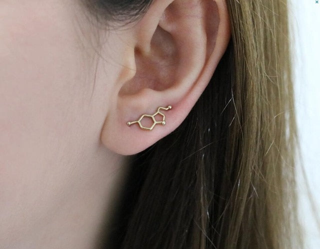 Leaf Stud Punk Earrings  - The Jewellery House