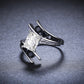 Row Black Silver Wedding Rings - The Jewellery House