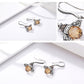 Lovely Orange Bee Sterling Silver Long Drop Earrings - The Jewellery House