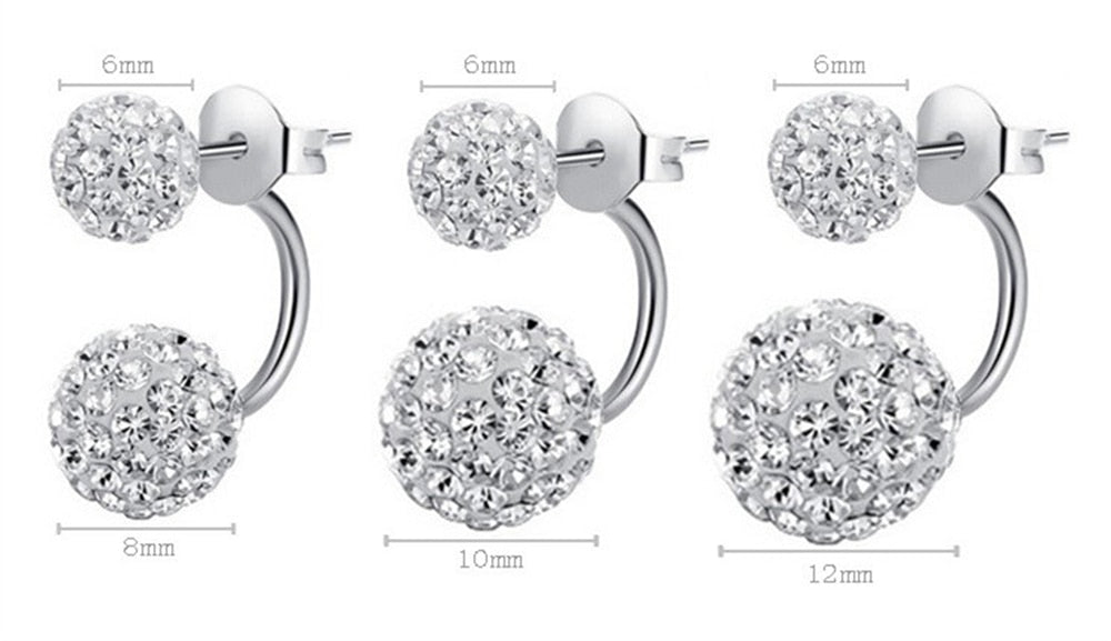 silver  Shambhala luxury zirconia Fashion stud earrings - The Jewellery House