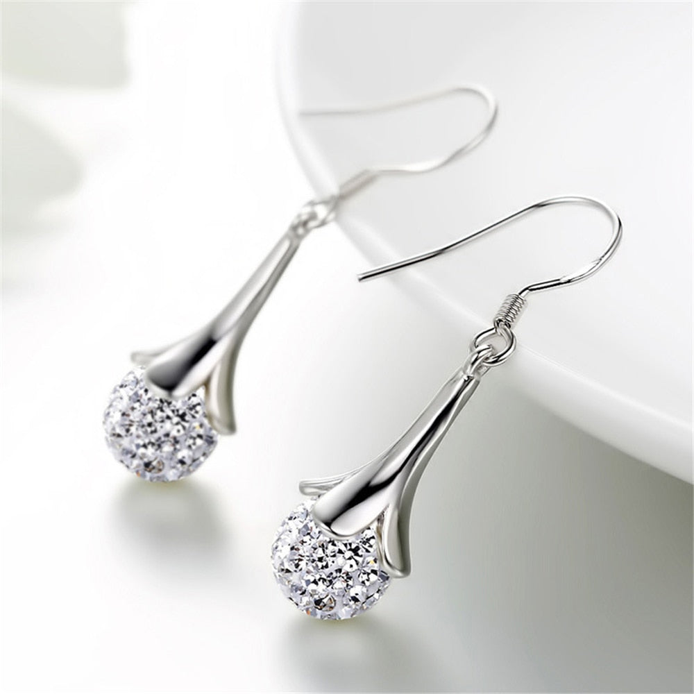 silver  Shambhala luxury zirconia Fashion stud earrings - The Jewellery House