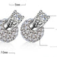silver  Shambhala luxury zirconia Fashion stud earrings - The Jewellery House