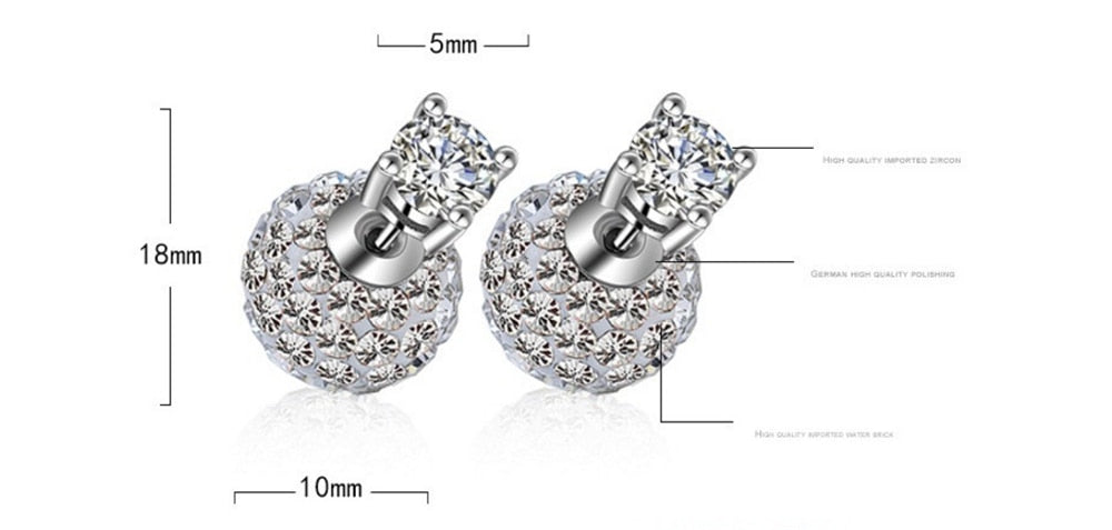 silver  Shambhala luxury zirconia Fashion stud earrings - The Jewellery House