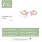 Silver Double Shape CZ  Romantic Pink Heart Stud Earrings - The Jewellery House