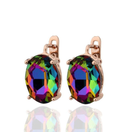 Colorful Glass Stud Earrings - The jewellery house