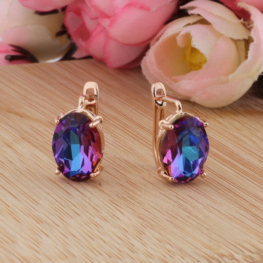 Colorful Glass Stud Earrings - The jewellery house