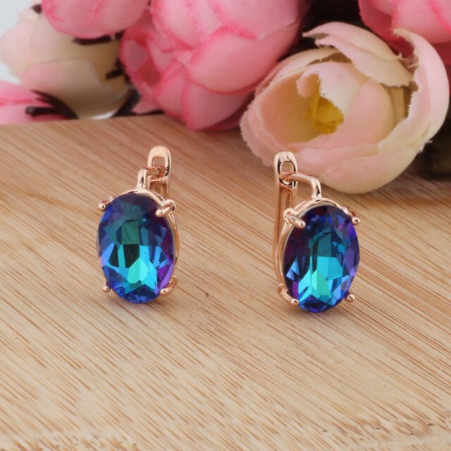 Colorful Glass Stud Earrings - The jewellery house