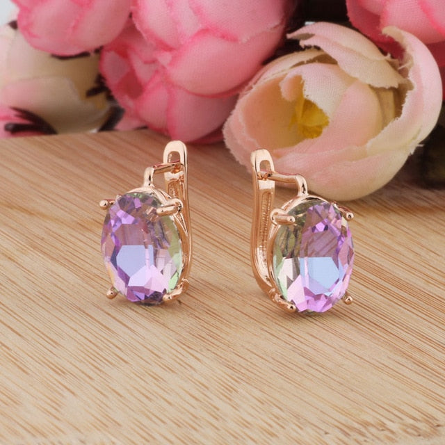 Colorful Glass Stud Earrings - The jewellery house