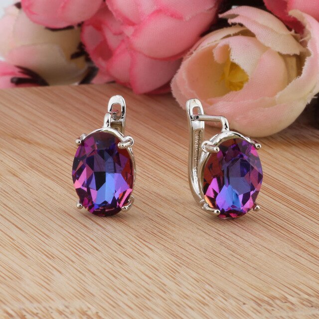 Colorful Glass Stud Earrings - The jewellery house