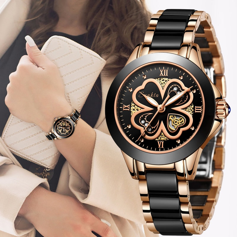 Fashion Women Rose Gold Bracelet Watch - The Jewellery House