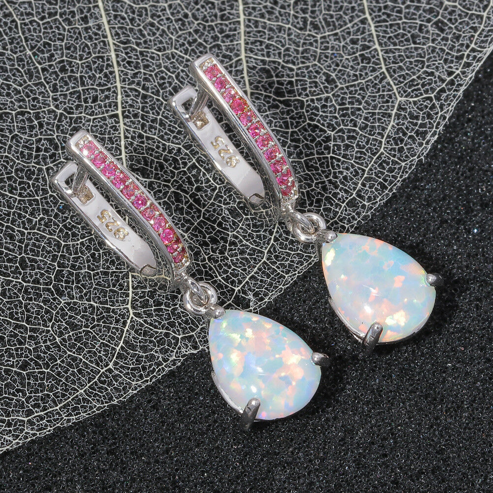 Water Drop Opal Cute Earrings Dangle - The Jewellery House