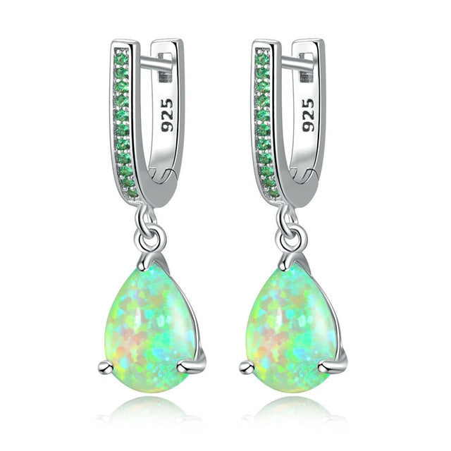 Water Drop Opal Cute Earrings Dangle - The Jewellery House