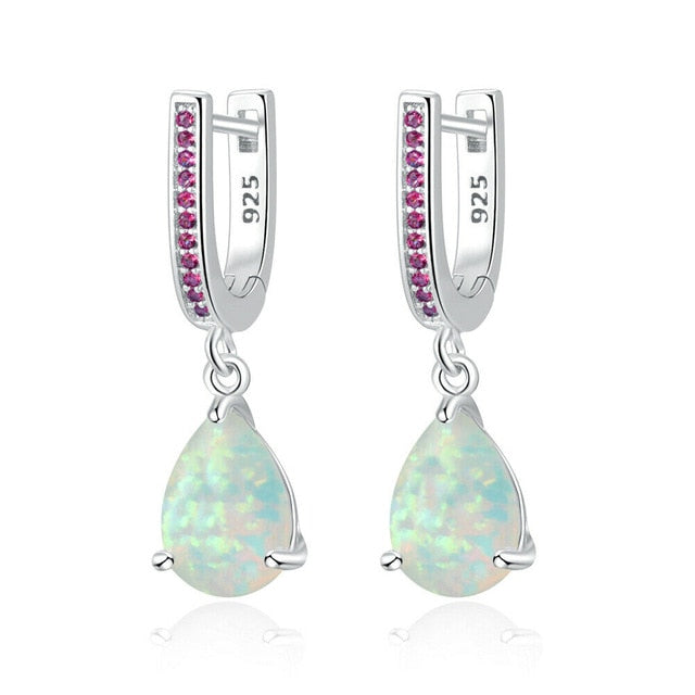 Water Drop Opal Cute Earrings Dangle - The Jewellery House