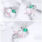 Silver Hummingbird Luminous Pretty Finger Rings - The Jewellery House