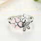 Silver Poetic Cherry Blossom Wedding Rings - The Jewellery House