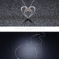 Silver Delicate Heart into Heart Shape Necklaces - The Jewellery House