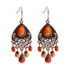 Bohemian Beaded Orange Earrings Tassel  - The Jewellery House