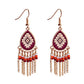 Bohemian Beaded Orange Earrings Tassel  - The Jewellery House