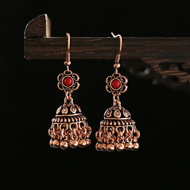 Bohemian Beaded Orange Earrings Tassel  - The Jewellery House