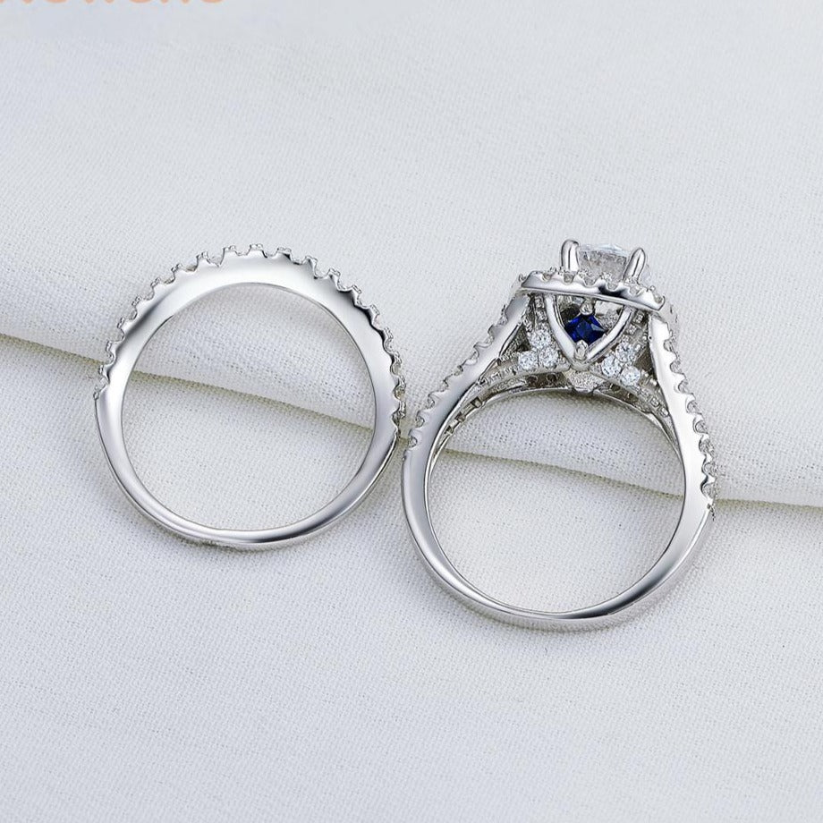 The Blue Side Victorian Wedding Ring Sets - the jewellery house