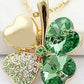 Austrian Crystal  four Leaf Leaves Clover pendant necklaces - the jewellery house