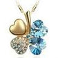 Austrian Crystal  four Leaf Leaves Clover pendant necklaces - the jewellery house