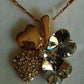 Austrian Crystal  four Leaf Leaves Clover pendant necklaces - the jewellery house