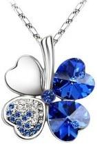 Austrian Crystal  four Leaf Leaves Clover pendant necklaces - the jewellery house