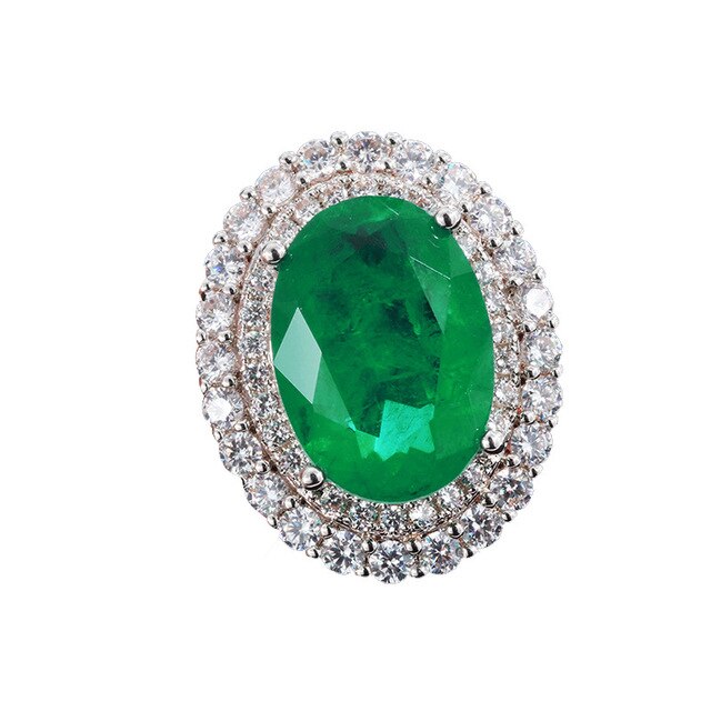 Silver Emerald Gemstone Ring - The Jewellery House