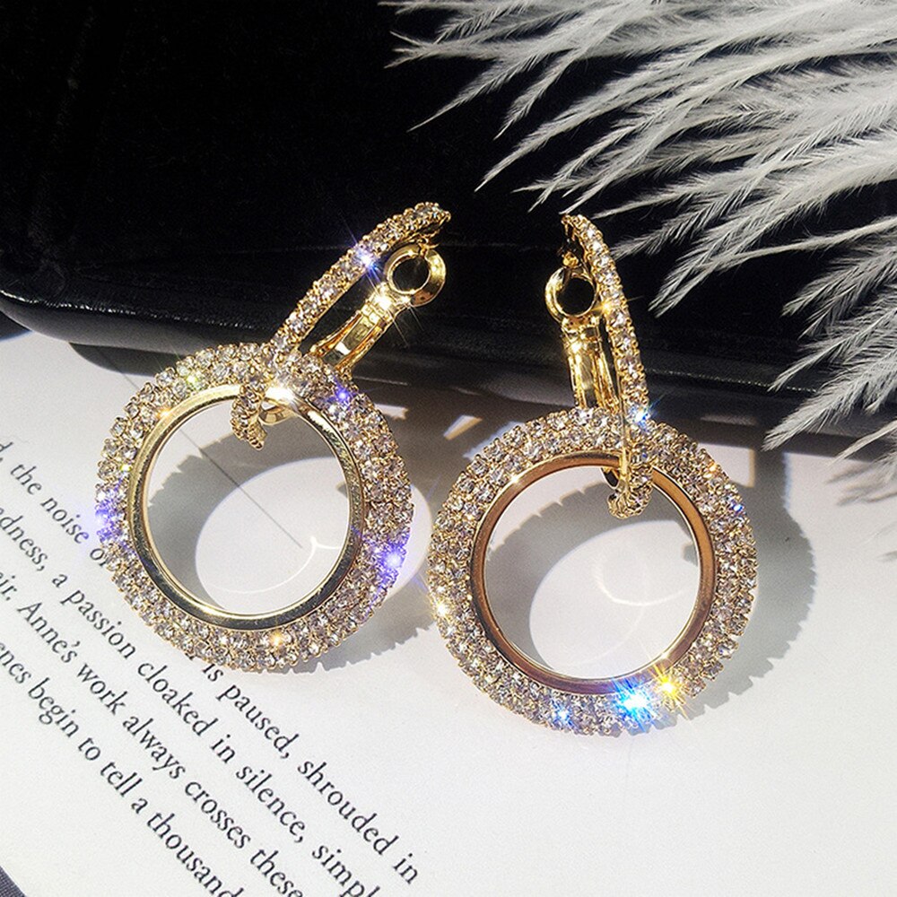 Luxury Bridal Drop Crystal Rhinestone Earrings - The Jewellery House