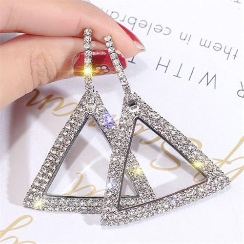 Luxury Bridal Drop Crystal Rhinestone Earrings - The Jewellery House