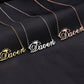 Cursive Crown Name Customized Personalized Nameplate Necklace - The Jewellery House