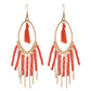 Long Bohemian Style Hanging Drop Leaf Colorful Feather Earrings - the jewellery house
