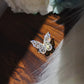 high-grade copper inlaid butterfly zircon stone ring - The Jewellery House