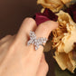 high-grade copper inlaid butterfly zircon stone ring - The Jewellery House