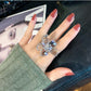 high-grade copper inlaid butterfly zircon stone ring - The Jewellery House