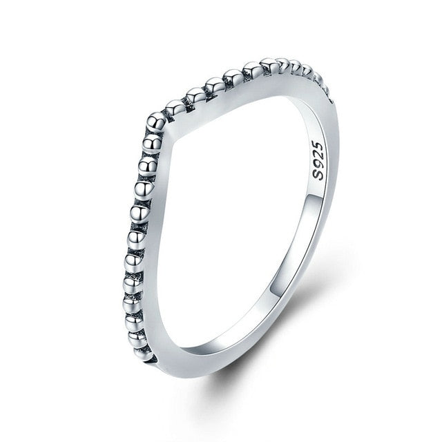 Shimmering Stackable Ring Set Silver - the jewellery house