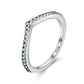 Shimmering Stackable Ring Set Silver - the jewellery house