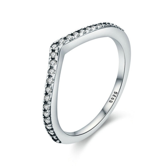 Shimmering Stackable Ring Set Silver - the jewellery house