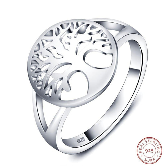 Sterling Silver 925 Tree of Life Ring - the jewellery house