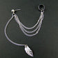 1 pcs Personality Metal Ear Clip Leaf Trendy Tassel Earrings - The Jewellery House