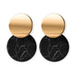 Shell Fluff Dangle Drop Korean Gold Earrings - The Jewellery House