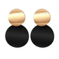 Shell Fluff Dangle Drop Korean Gold Earrings - The Jewellery House