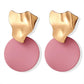 Shell Fluff Dangle Drop Korean Gold Earrings - The Jewellery House