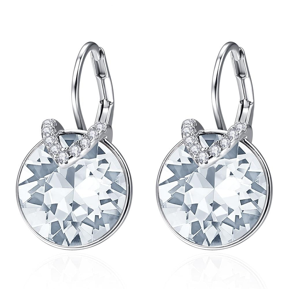 Crystals Swarovski Bella Earrings Blue V Stud Earrings - The Jewellery House