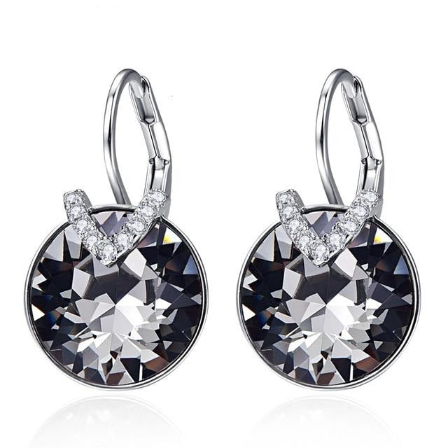 Crystals Swarovski Bella Earrings Blue V Stud Earrings - The Jewellery House