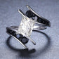 Row Black Silver Wedding Rings - The Jewellery House