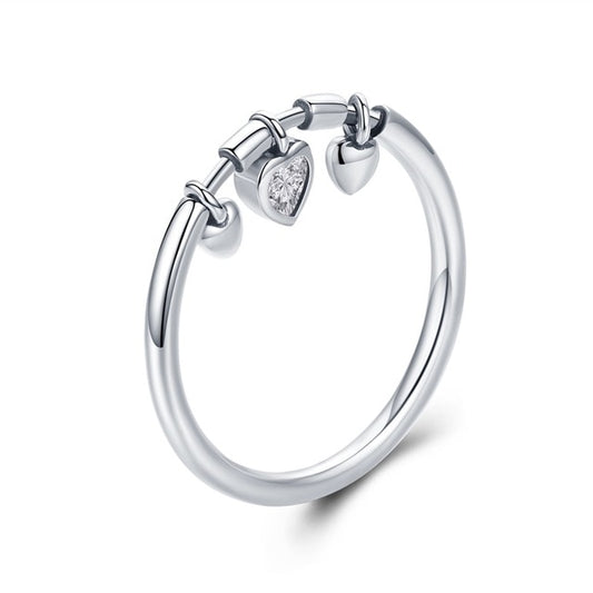 Silver Love Heart Ring - The Jewellery House